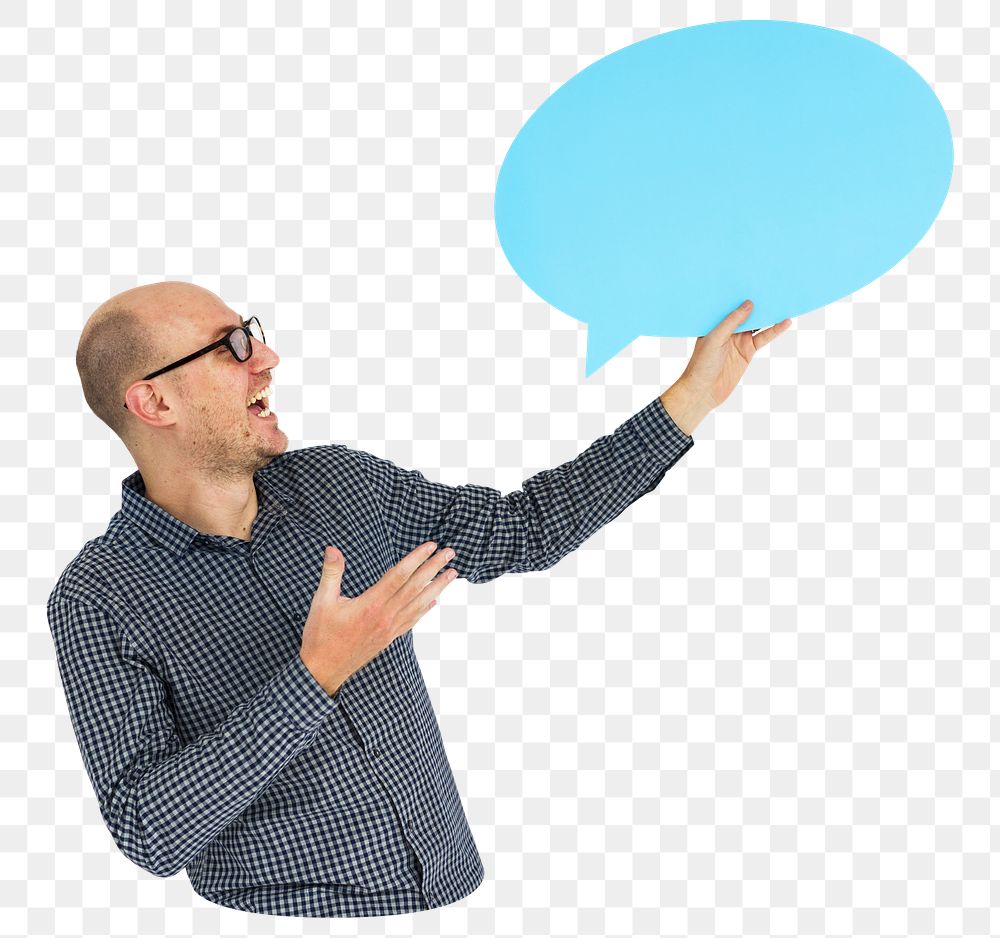 Speech bubble png element, transparent background