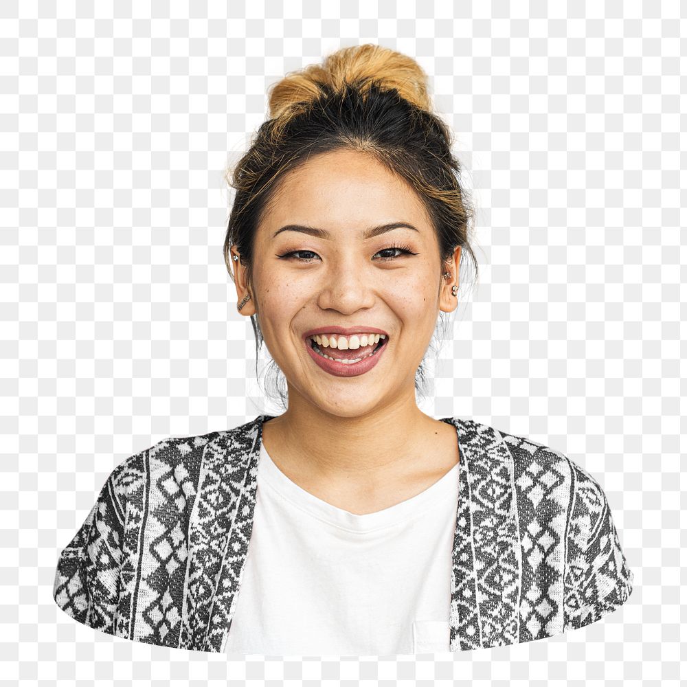 Asian woman png element, transparent background