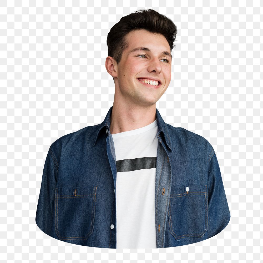 Young man png element, transparent background