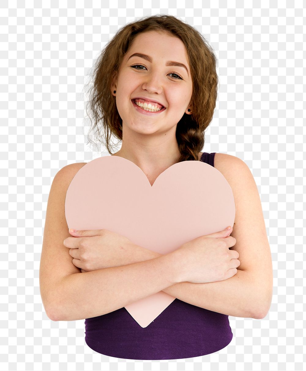 Young lady png element, transparent background