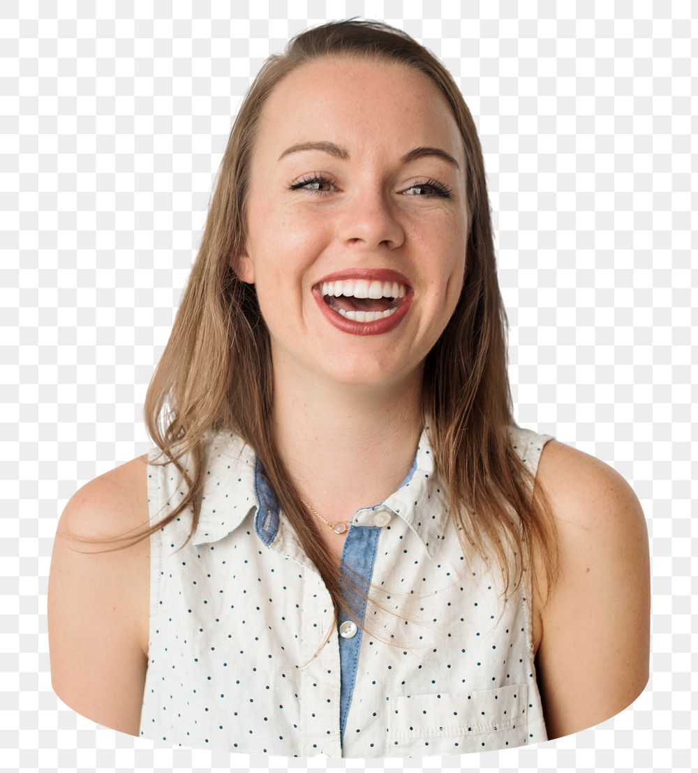 Young woman png element, transparent background
