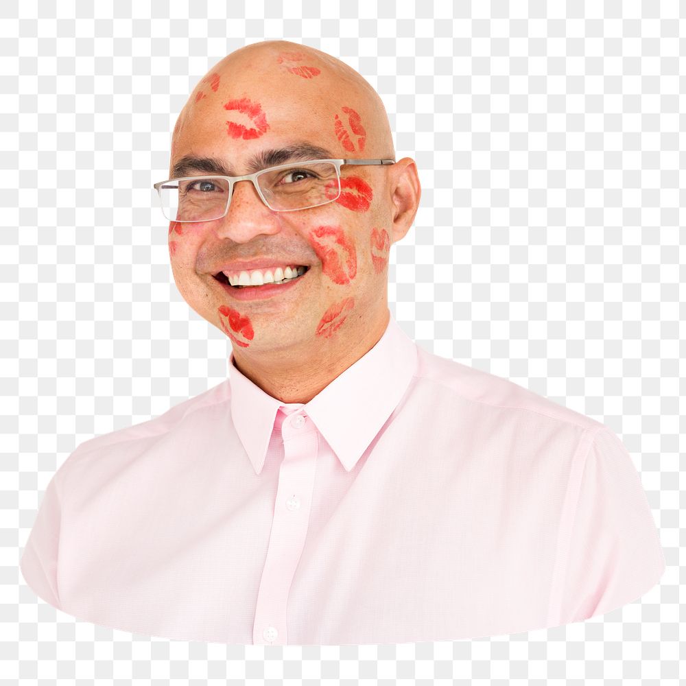 Happy man png element, transparent background