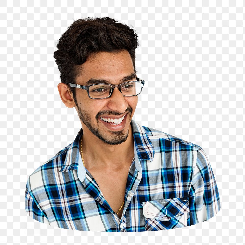 Indian man png element, transparent background