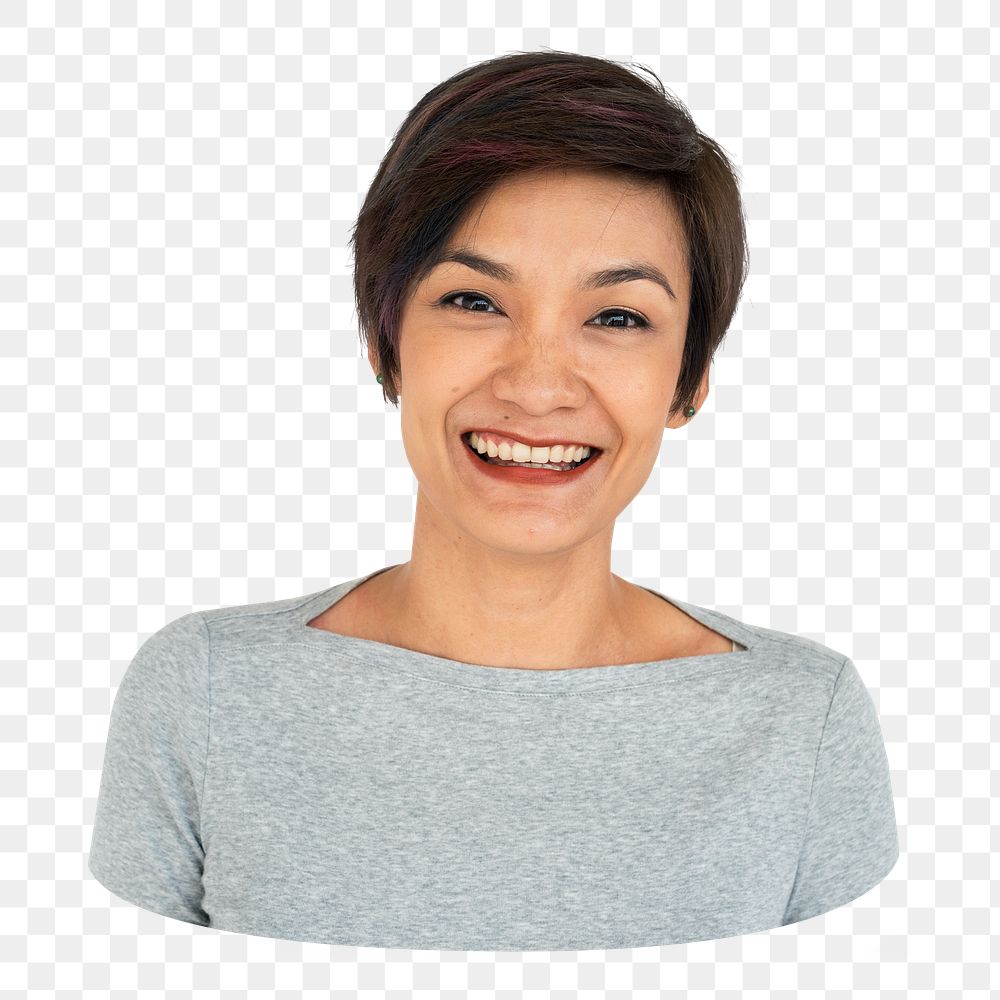 Asian woman png element, transparent background