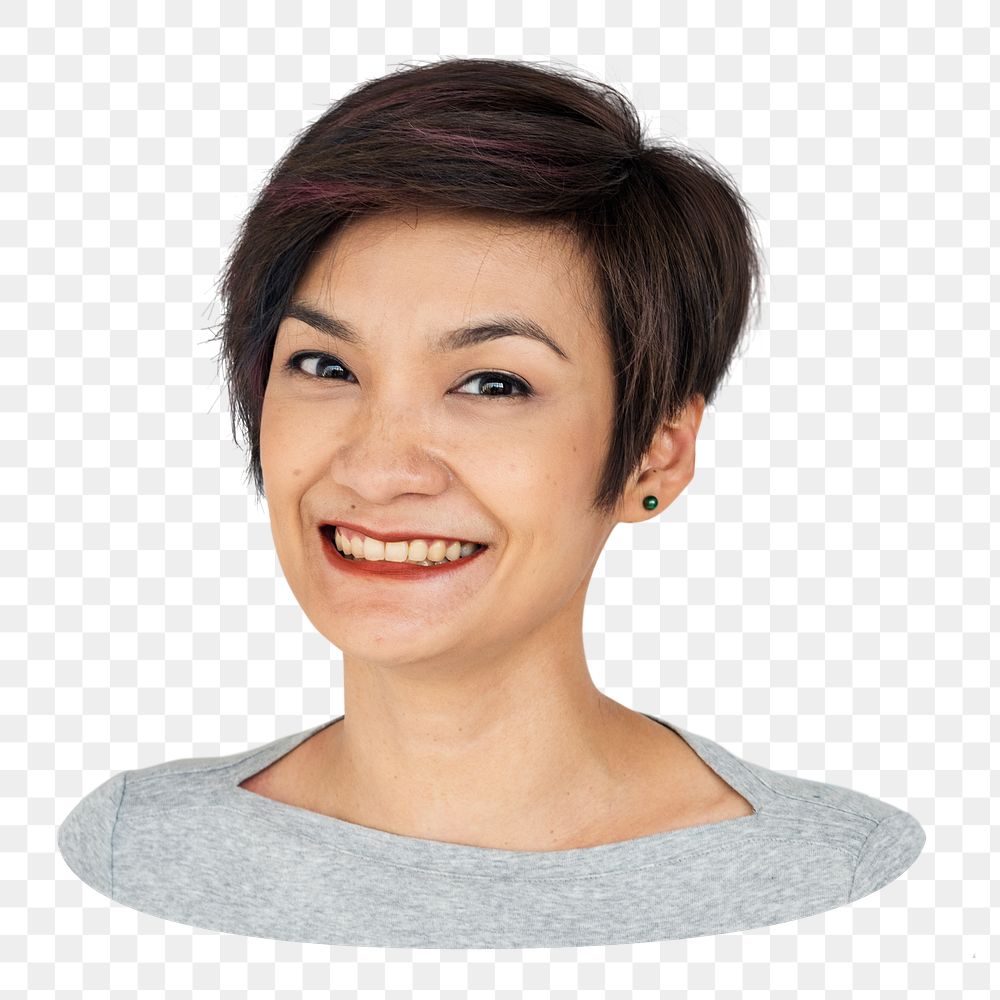 Asian woman png element, transparent background