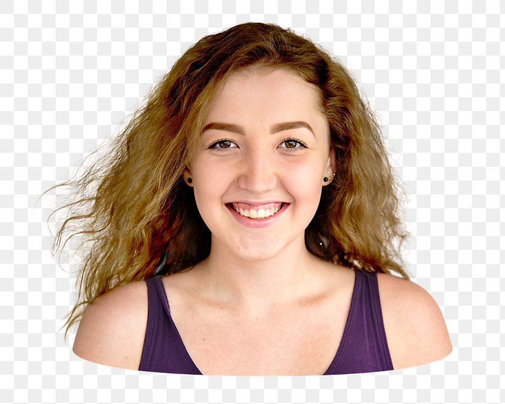 Young woman png element, transparent background