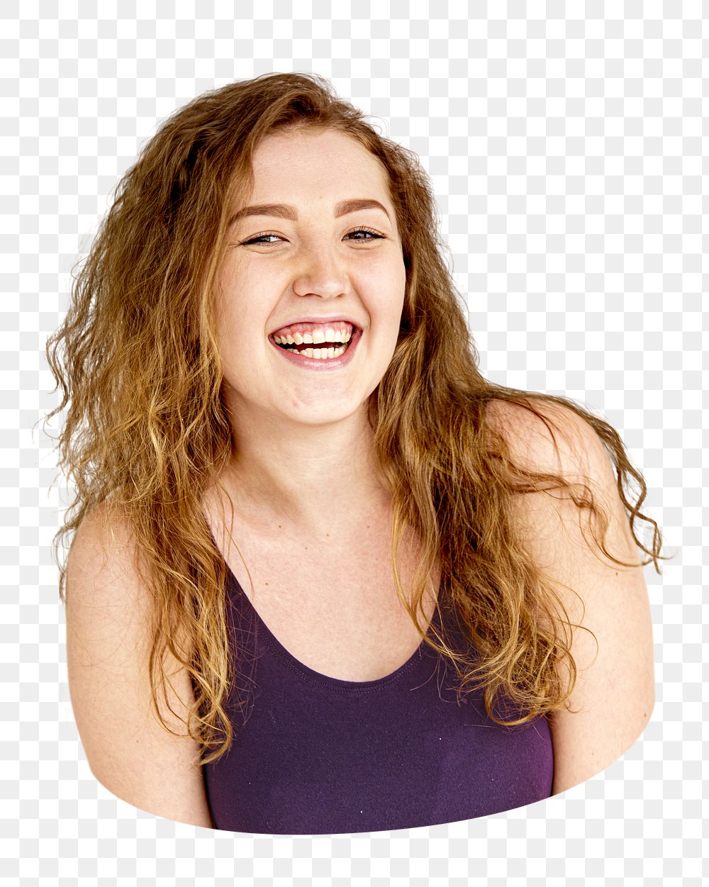 Young lady png element, transparent background