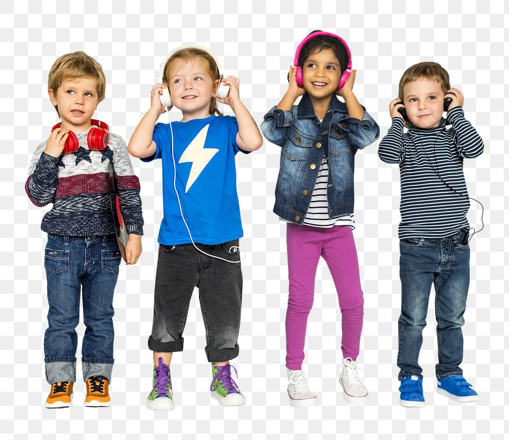 Children Headphones png, transparent background