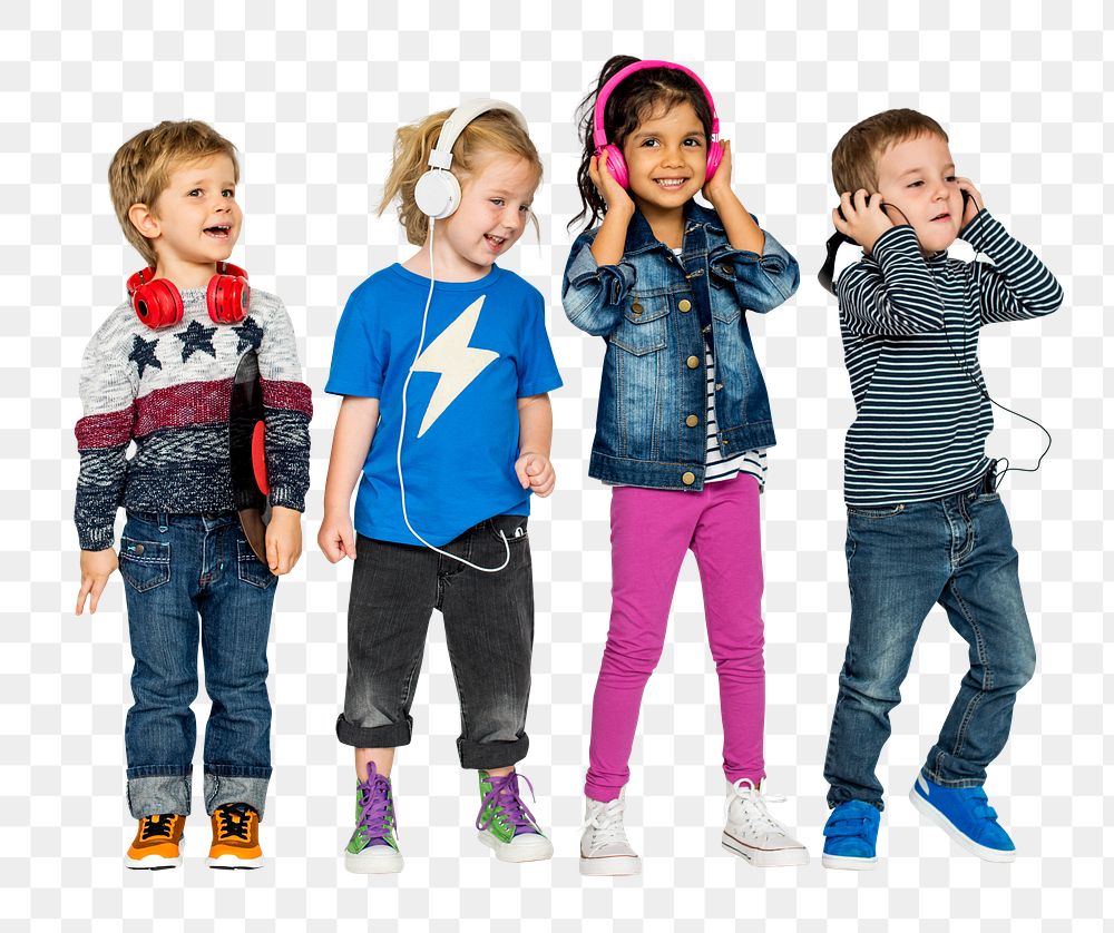 Children Headphones png, transparent background