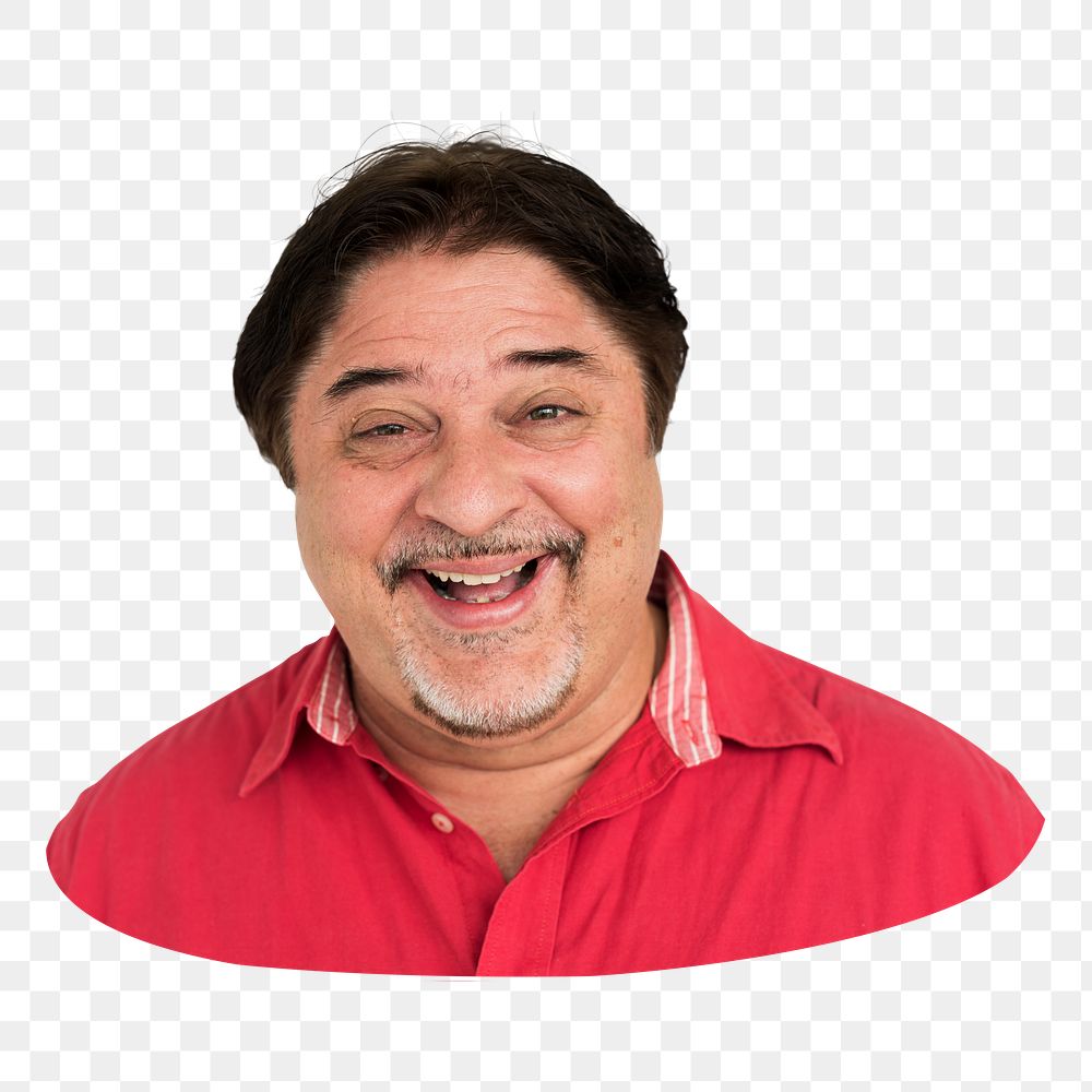 Happy man png element, transparent background