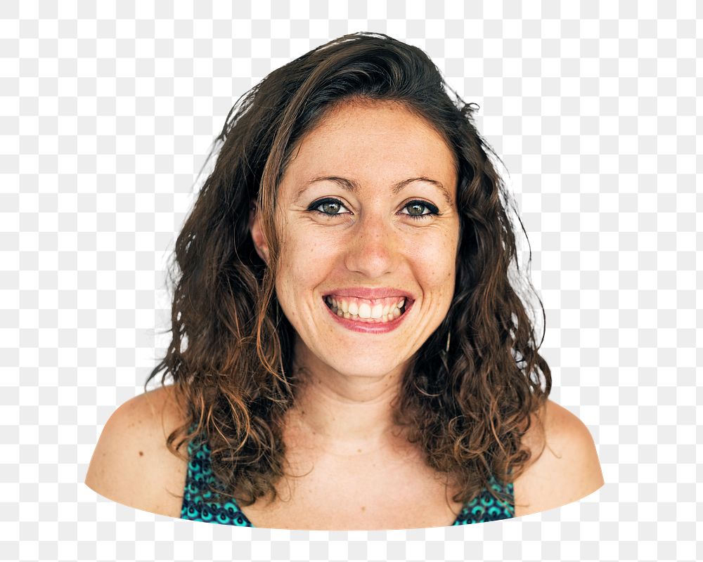 Dental advertising png woman model, transparent background