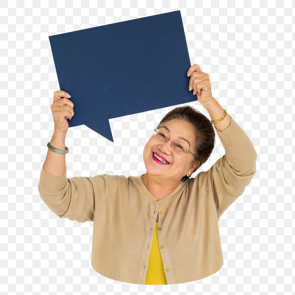 Speech bubble png element, transparent background