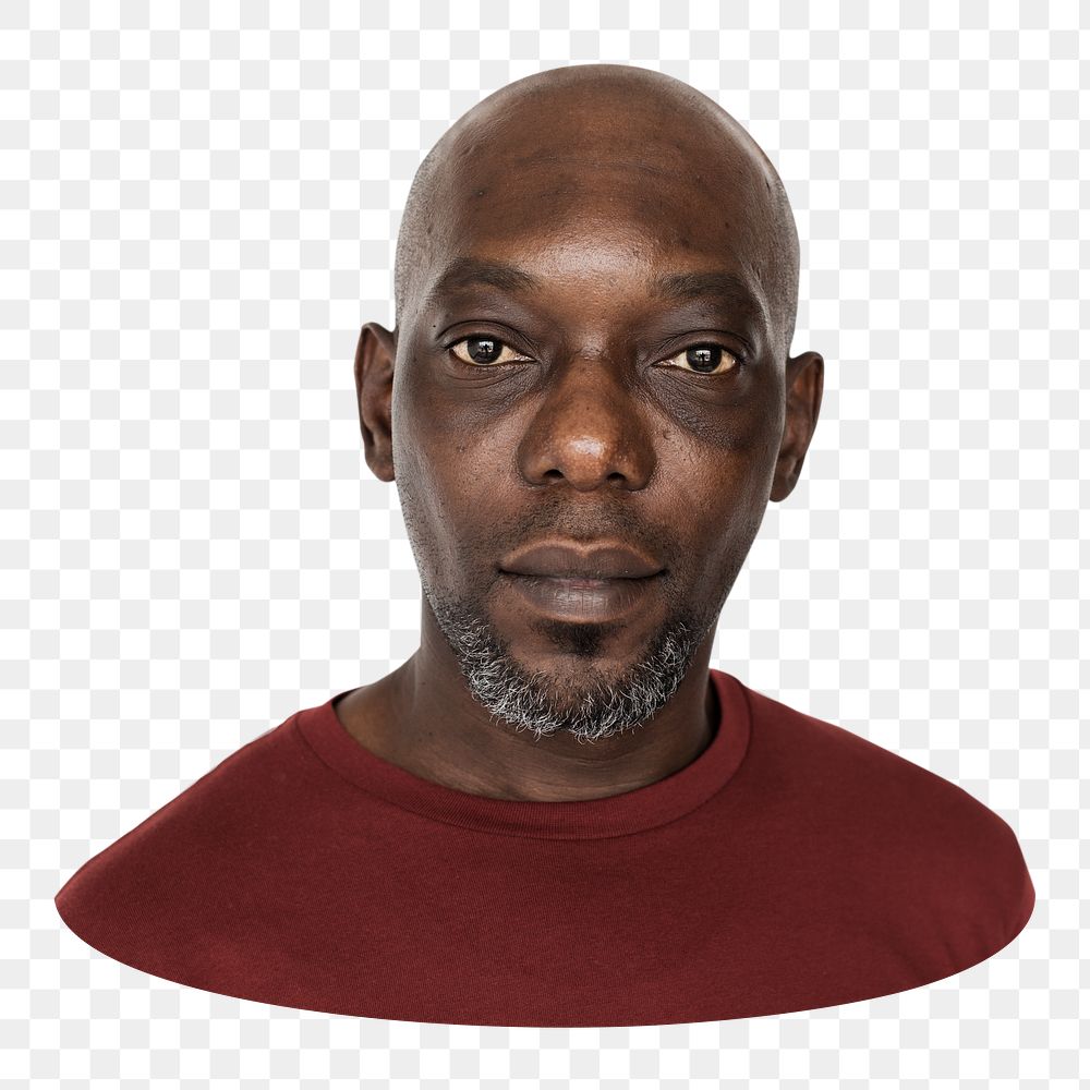 African man png element, transparent background