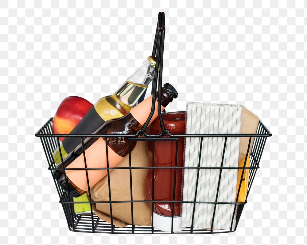 Grocery png collage element, transparent background