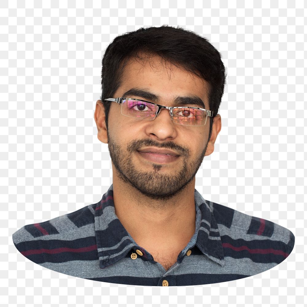 Indian man png element, transparent background