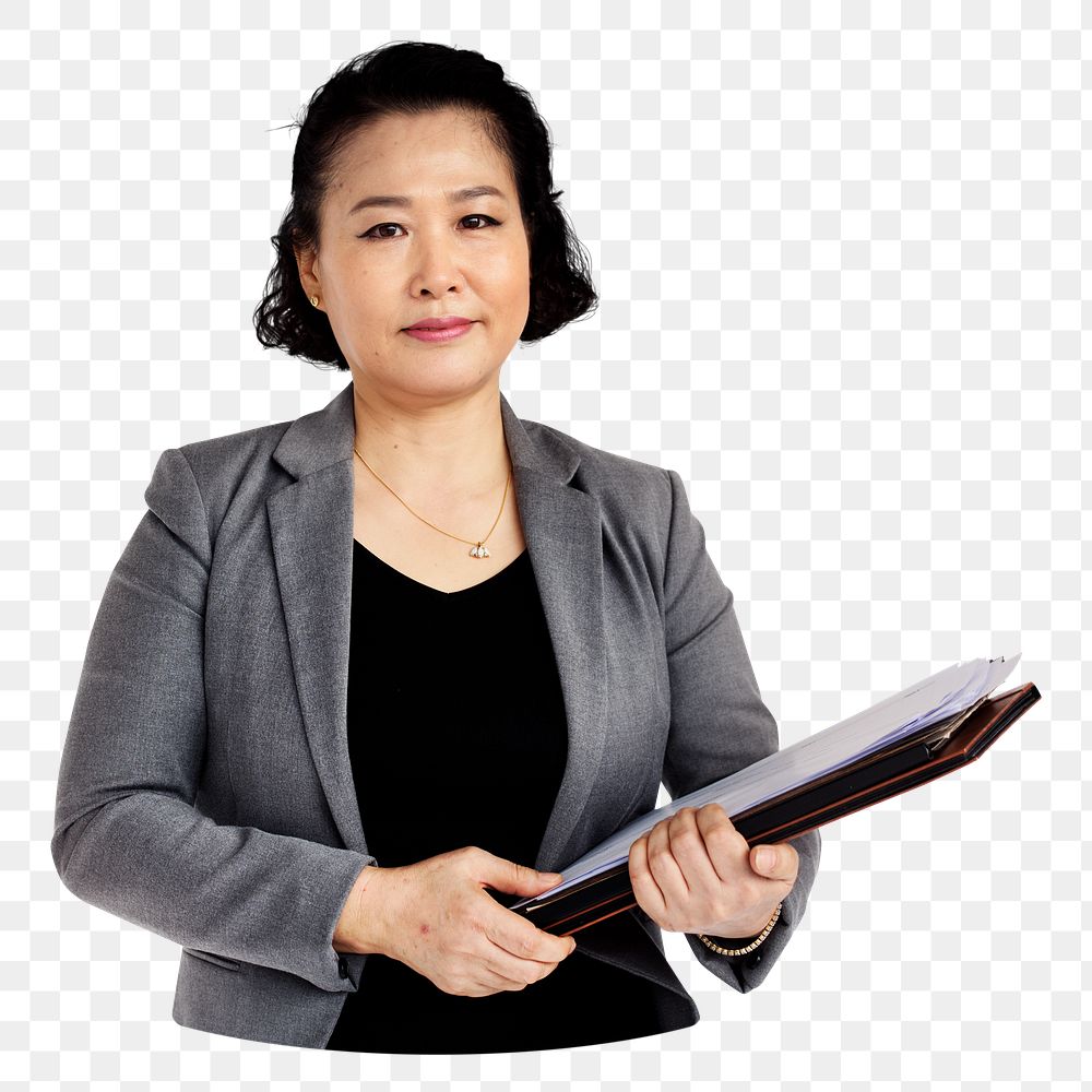 Asian businesswoman png element, transparent background