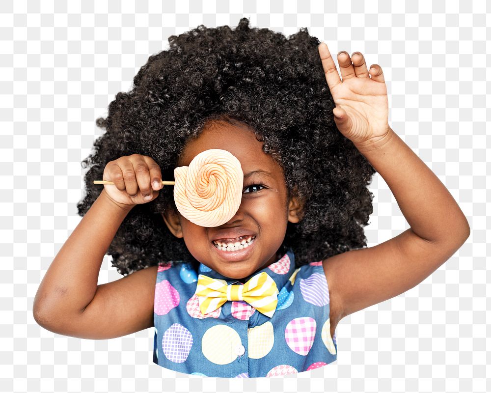 Little smiling girl png, transparent background