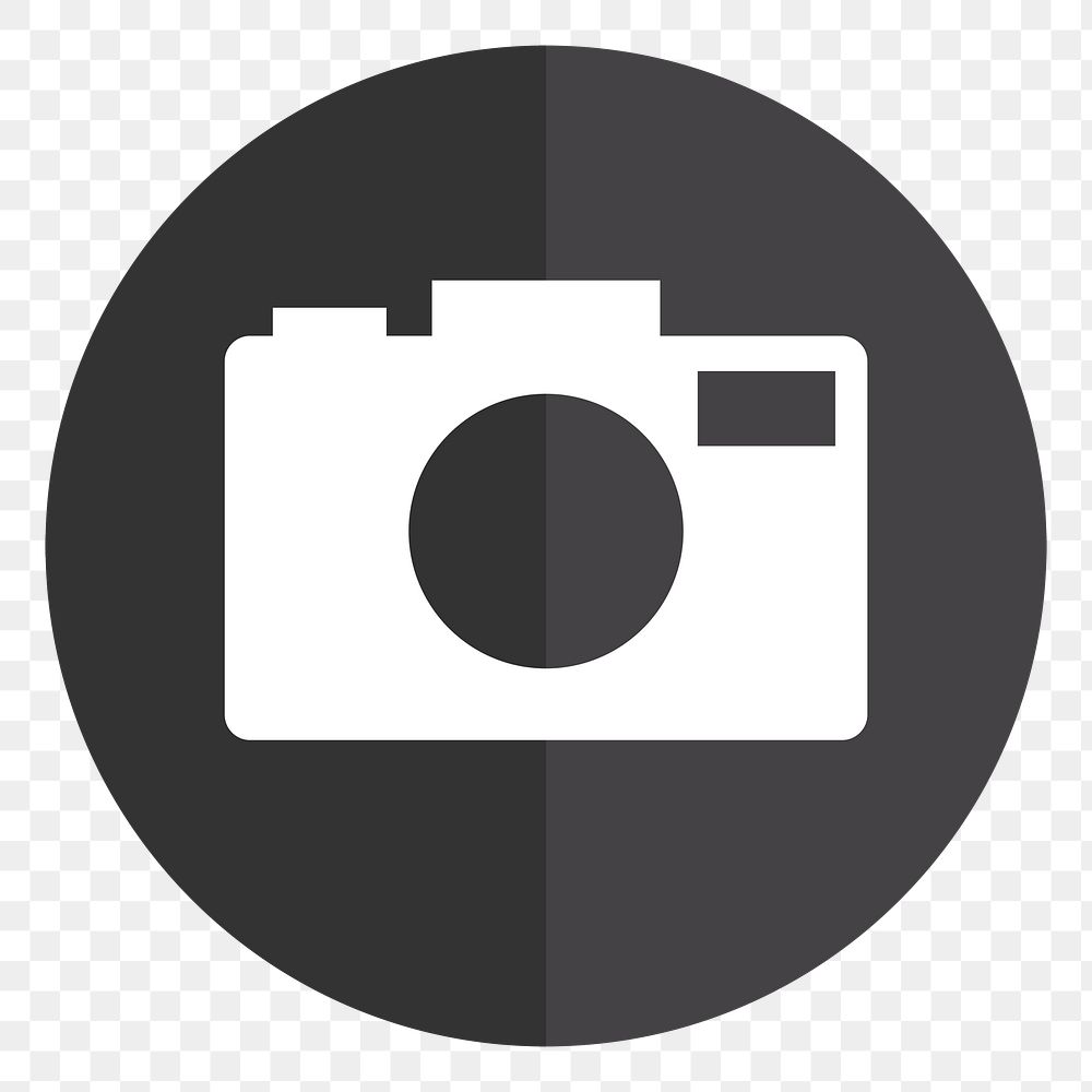 PNG camera icon sticker, transparent background