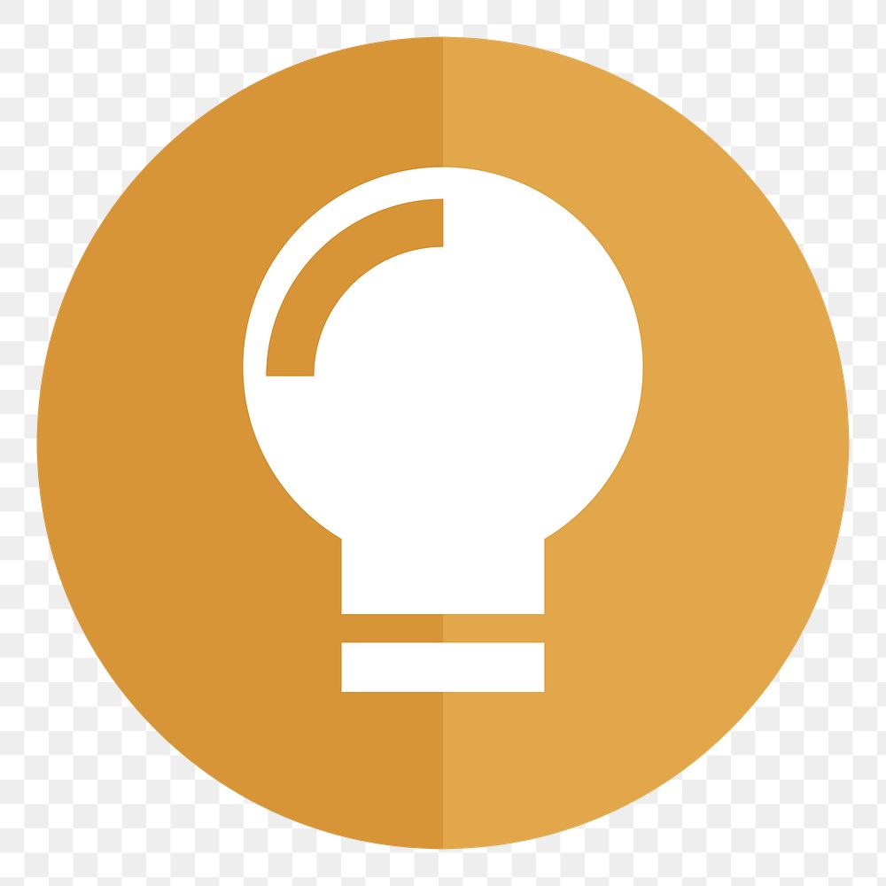 PNG creativity ideas light bulb sticker, transparent background