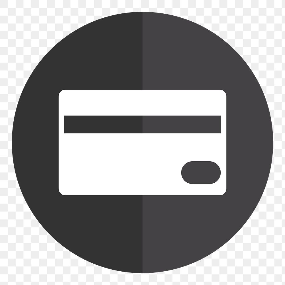 PNG credit card icon sticker, transparent background
