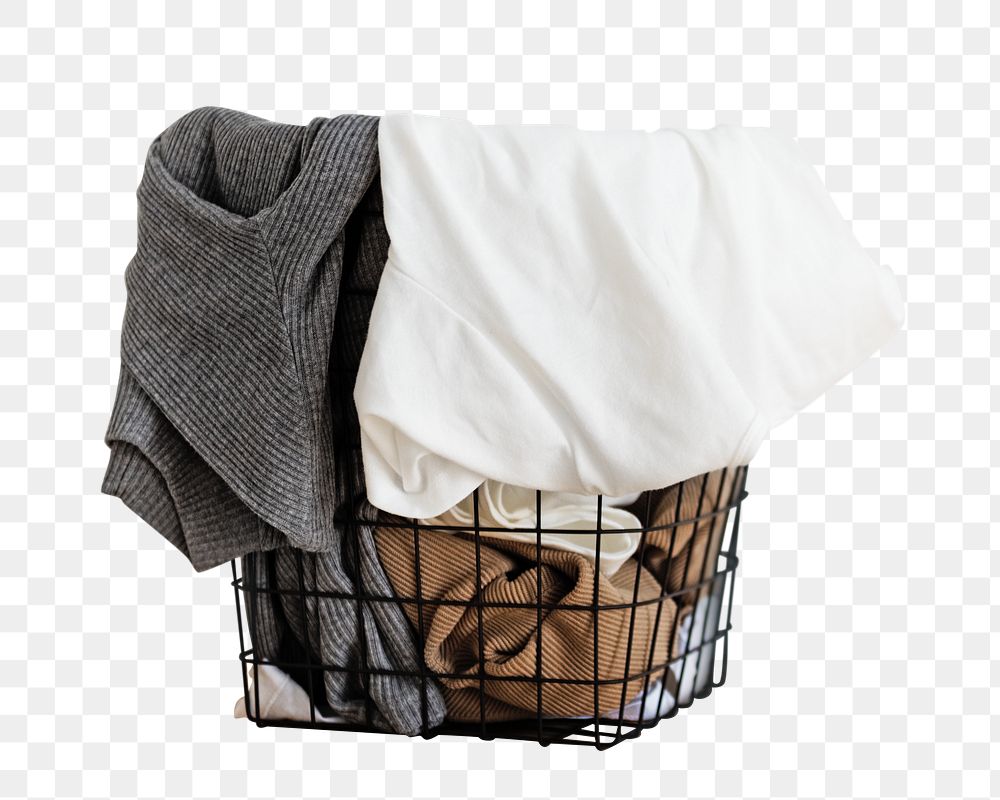 Png laundry basket, isolated object, transparent background