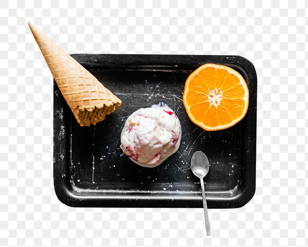 Ice cream png, food element, transparent background