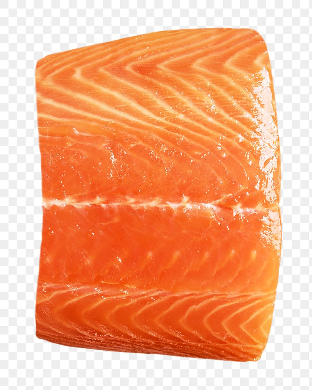 Raw salmon png collage element on transparent background