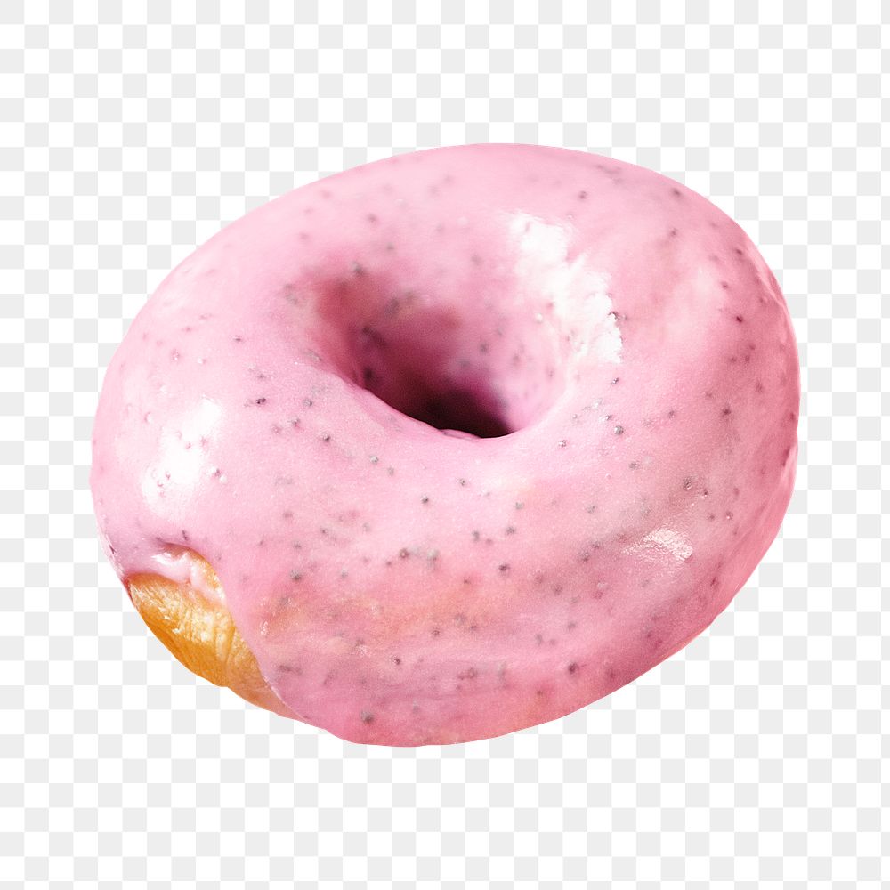 Pink donuts  png, food element, transparent background