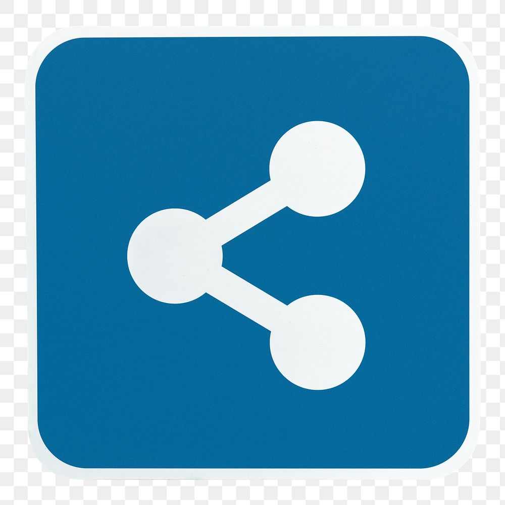 PNG Share blue button icon transparent background