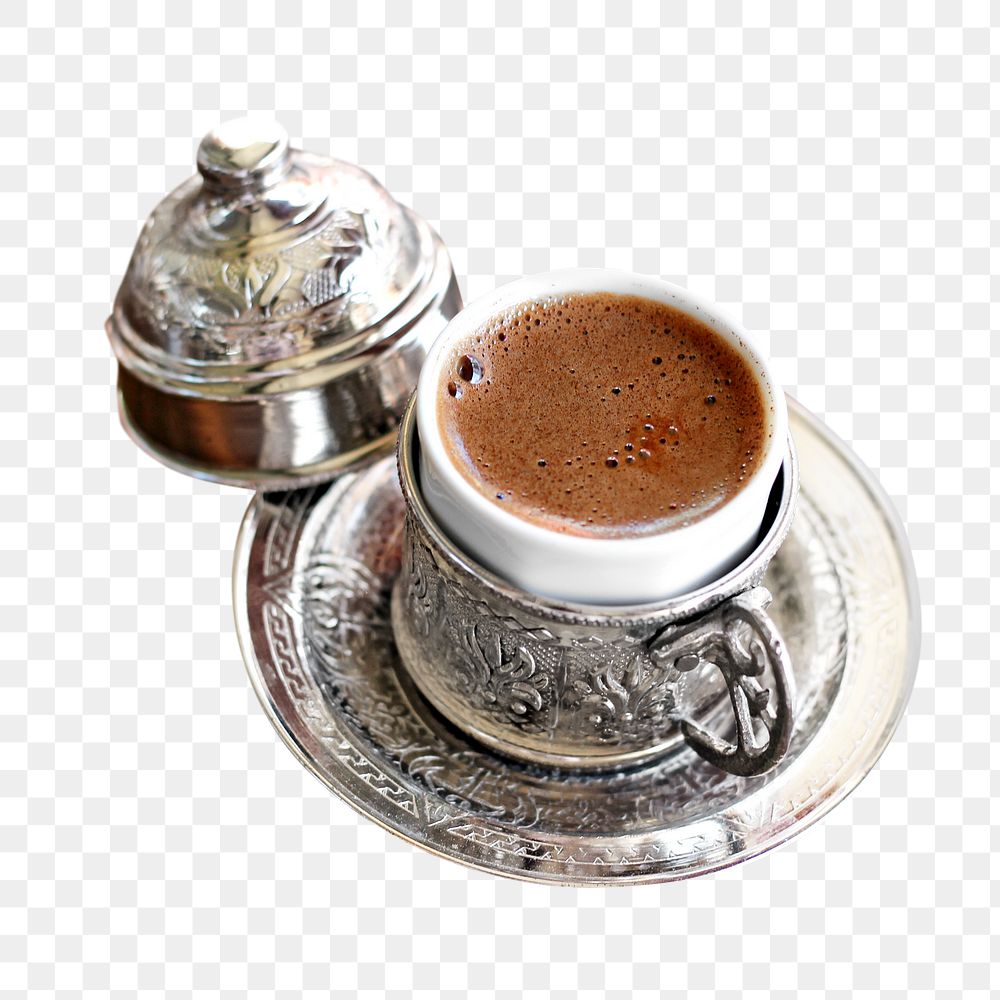 Turkish coffee png, transparent background