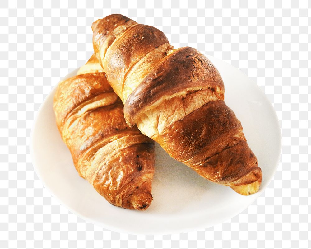 Breakfast croissant png, food element, transparent background