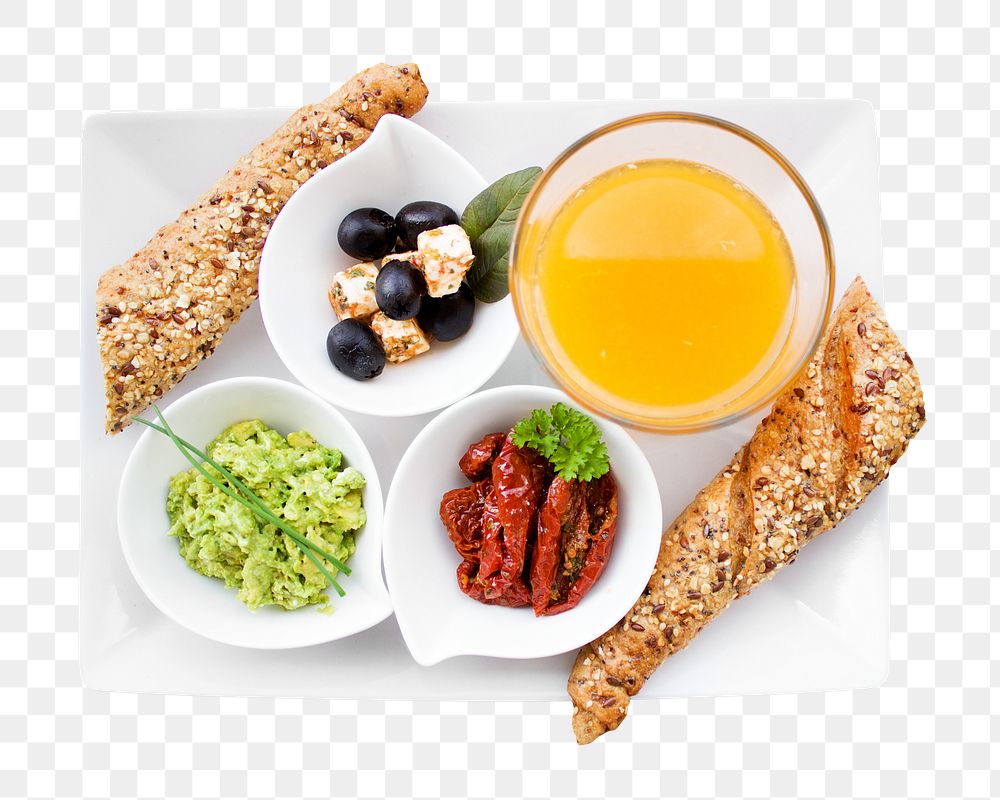 Healthy breakfast png, healthy food, transparent background