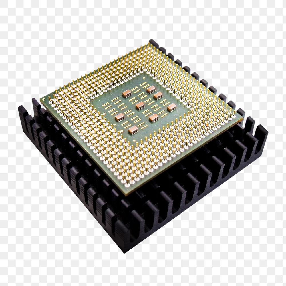 Png computer chips, isolated image, transparent background