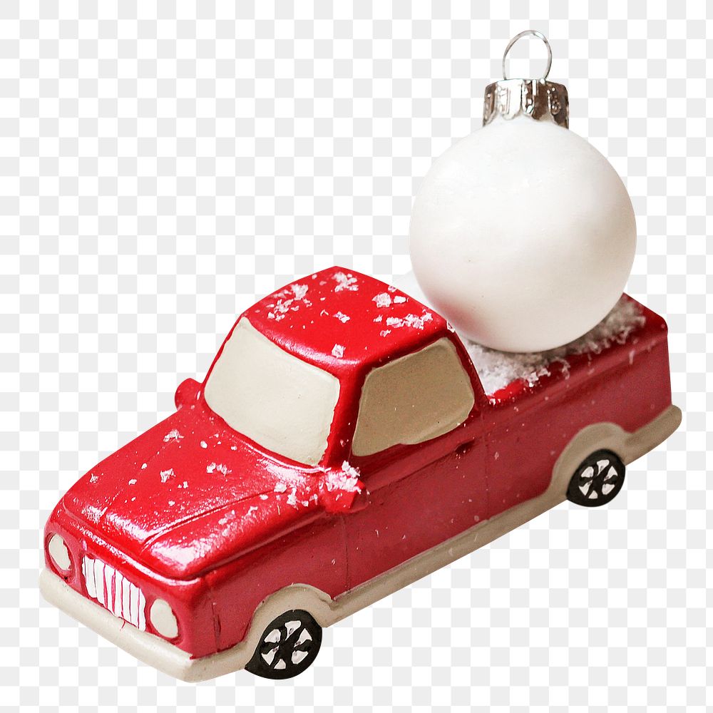 Png Christmas ornament car, isolated object , transparent background