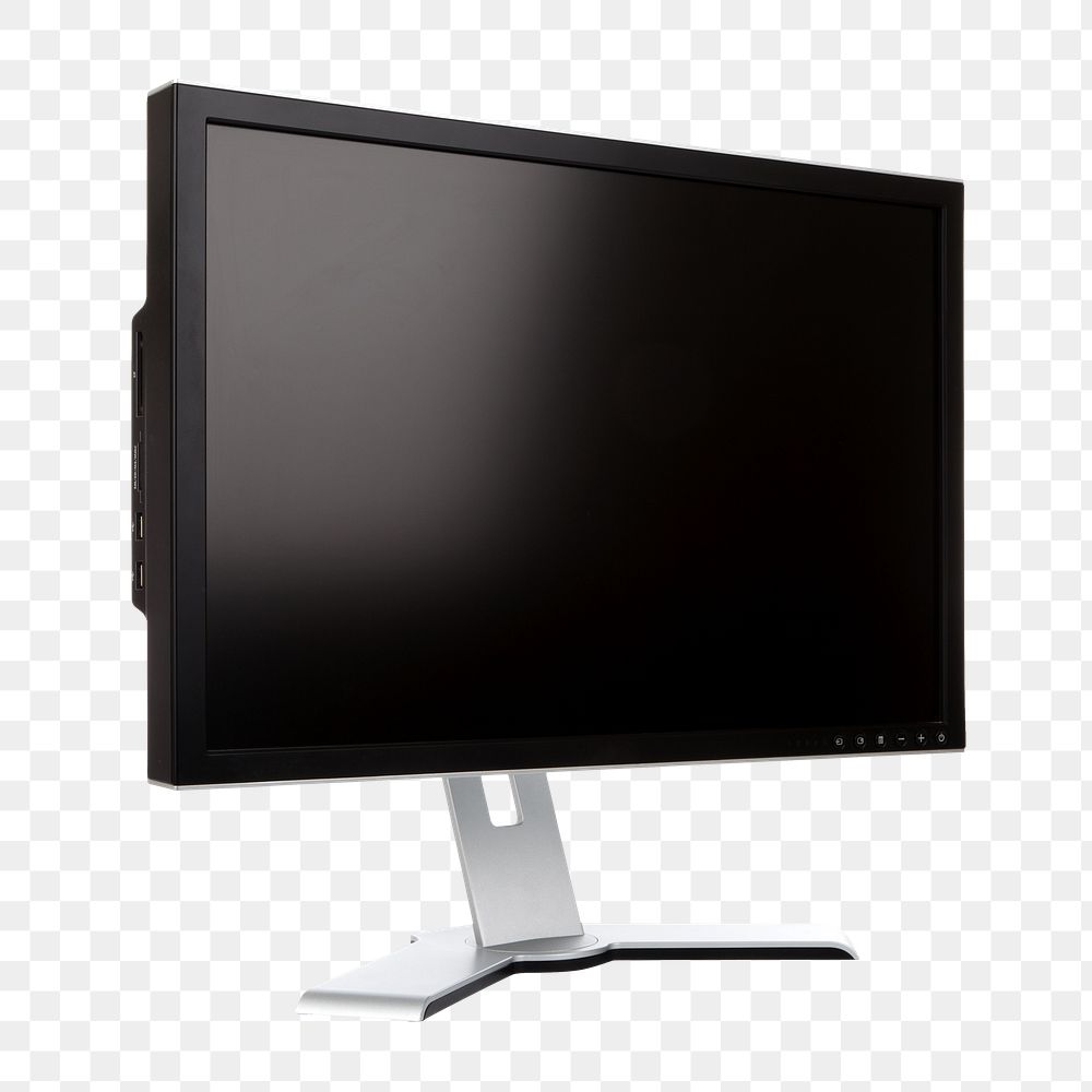 Png lcd monitor screen, isolated image, transparent background