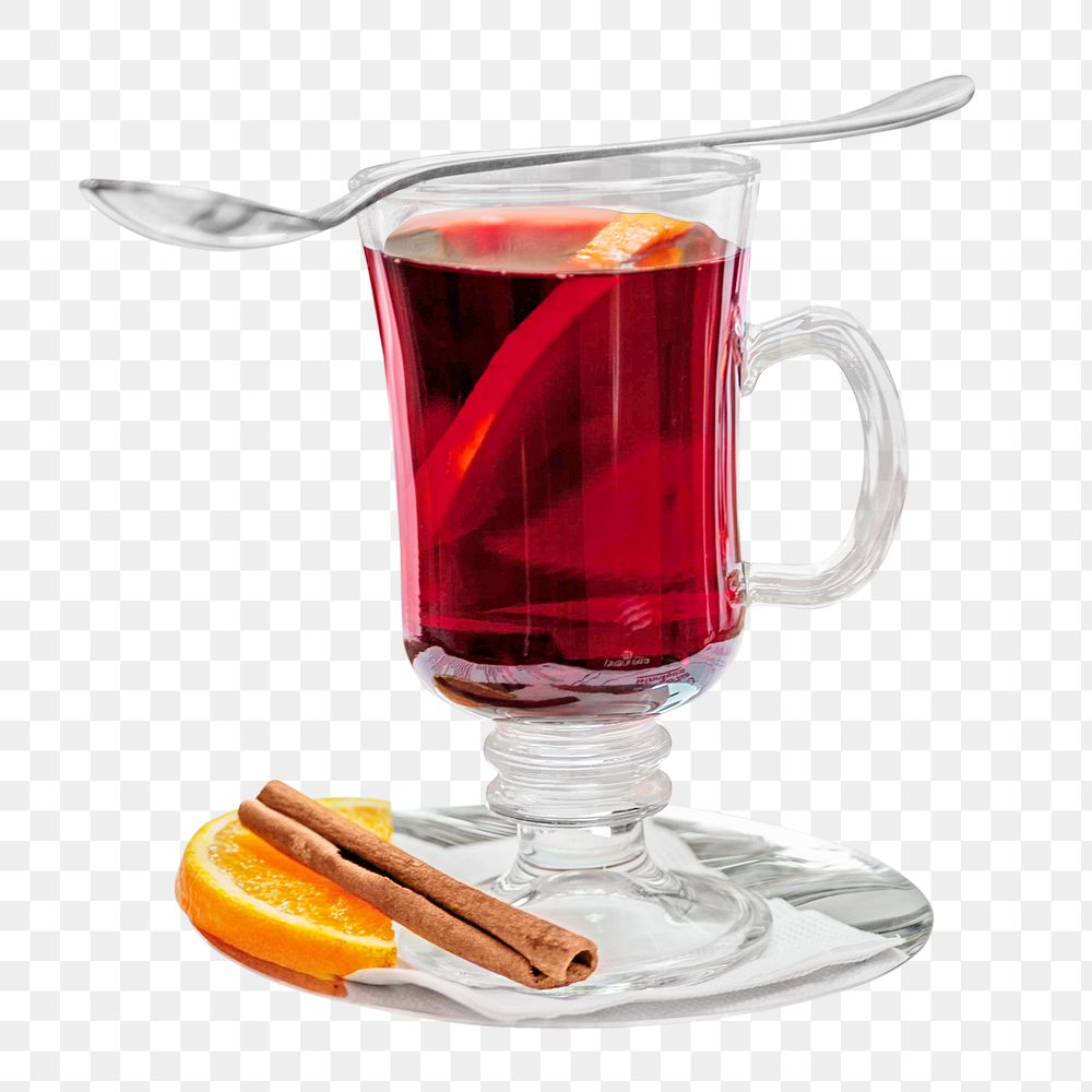 Mulled wine png, transparent background