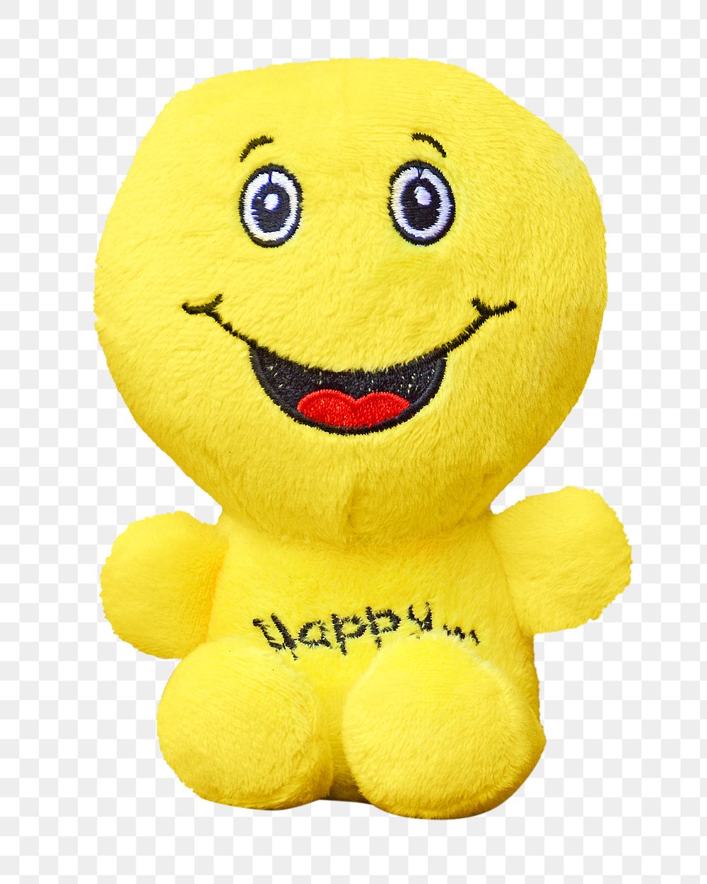 Png happy yellow doll, isolated image, transparent background