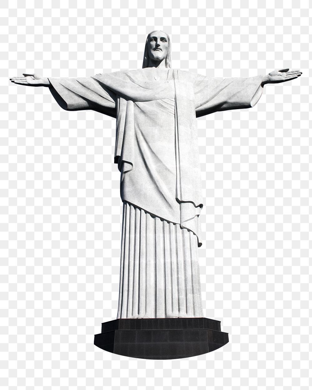 PNG Jesus Christ statue in Rio de Janeiro, collage element, transparent background