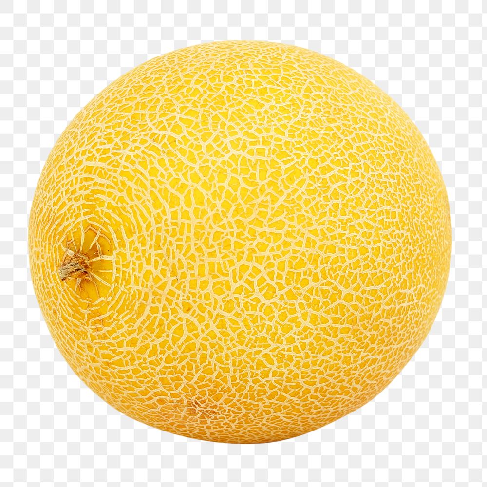 Yellow melon png, transparent background