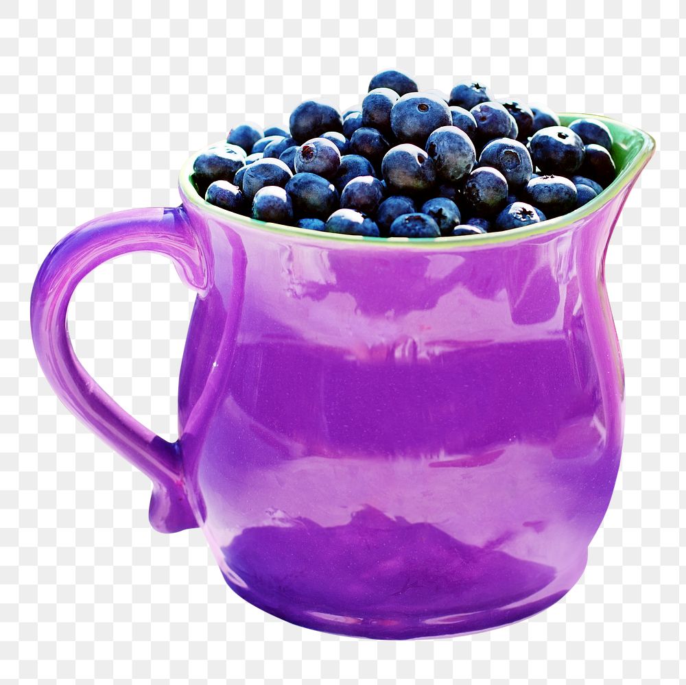 Blueberry cup png, transparent background