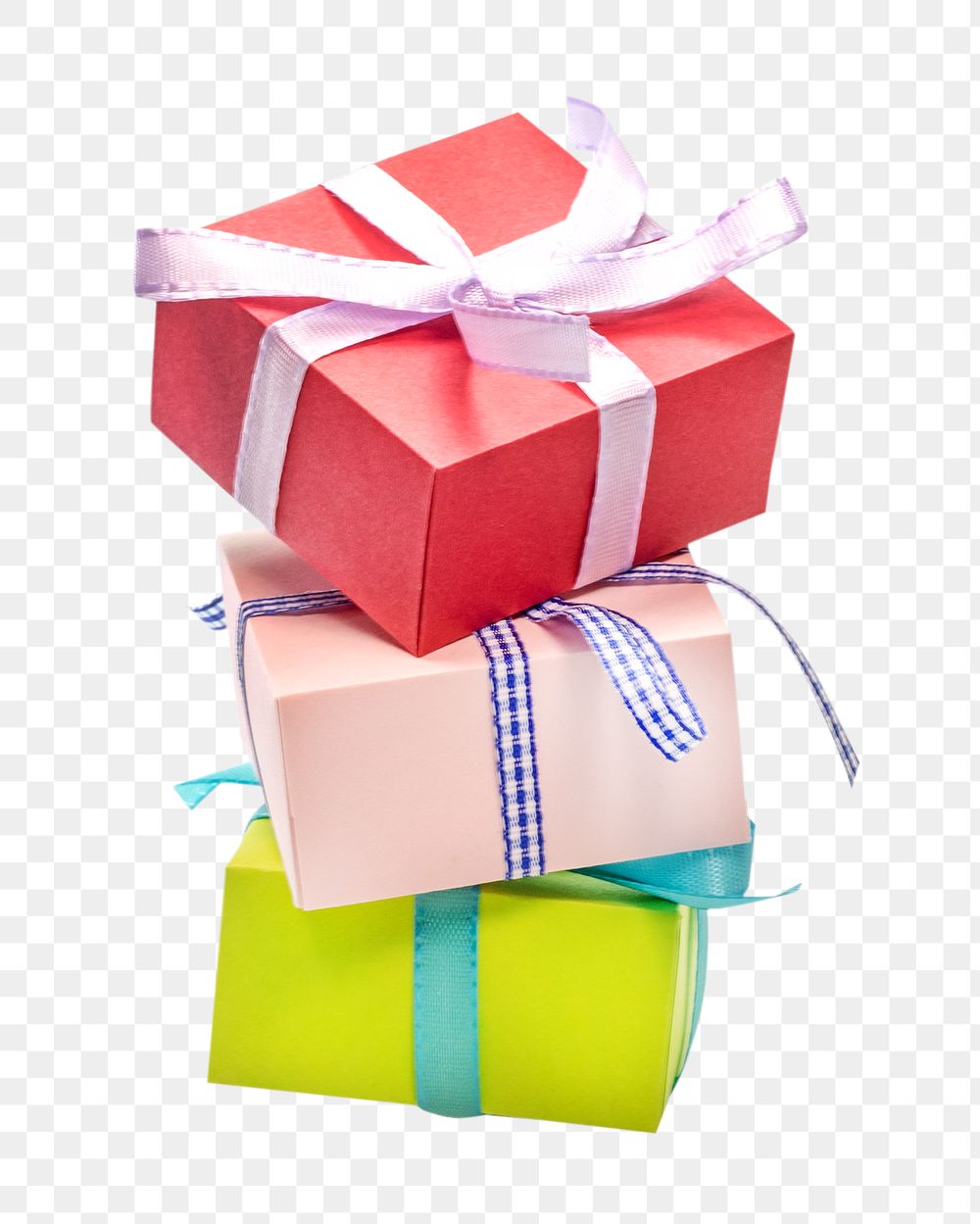 Png stack of presents, isolated object, transparent background