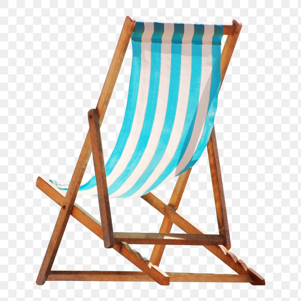 Png beach chair, isolated object, transparent background