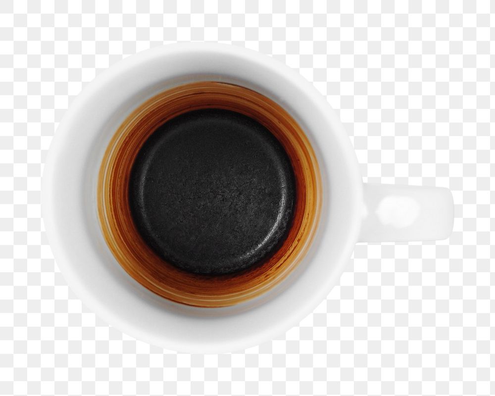 Black coffee png, transparent background