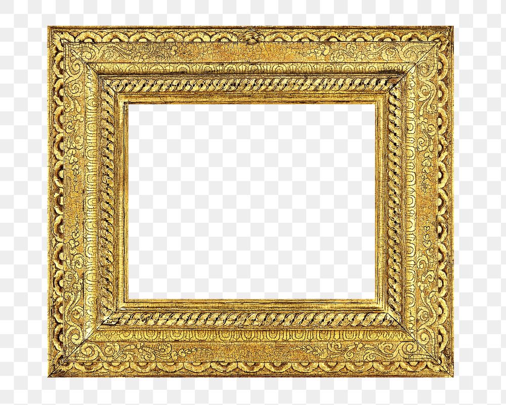 Gold picture frame png mockup, | Premium PNG - rawpixel