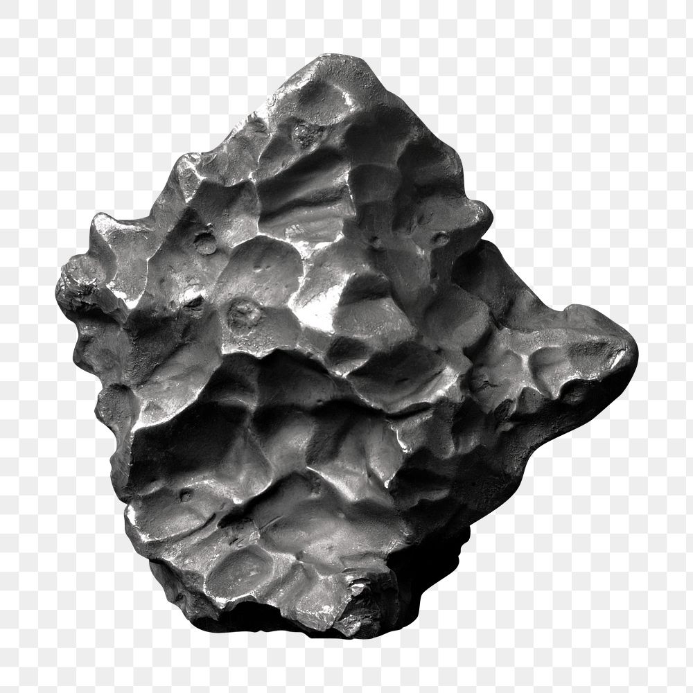 Meteorite sample png, transparent background. Remixed by rawpixel.