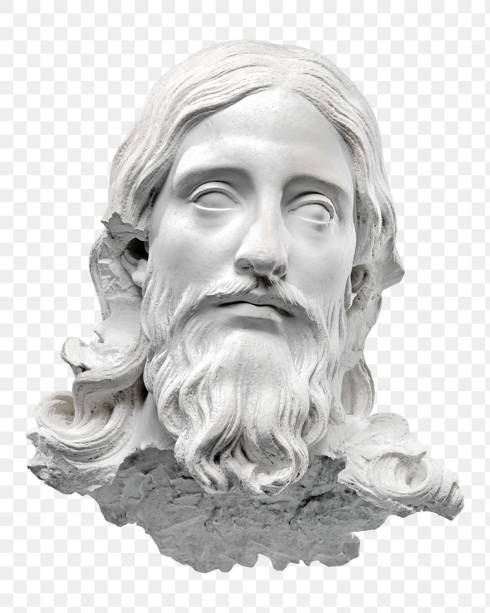 Christ statue head png transparent background. Remixed by rawpixel.