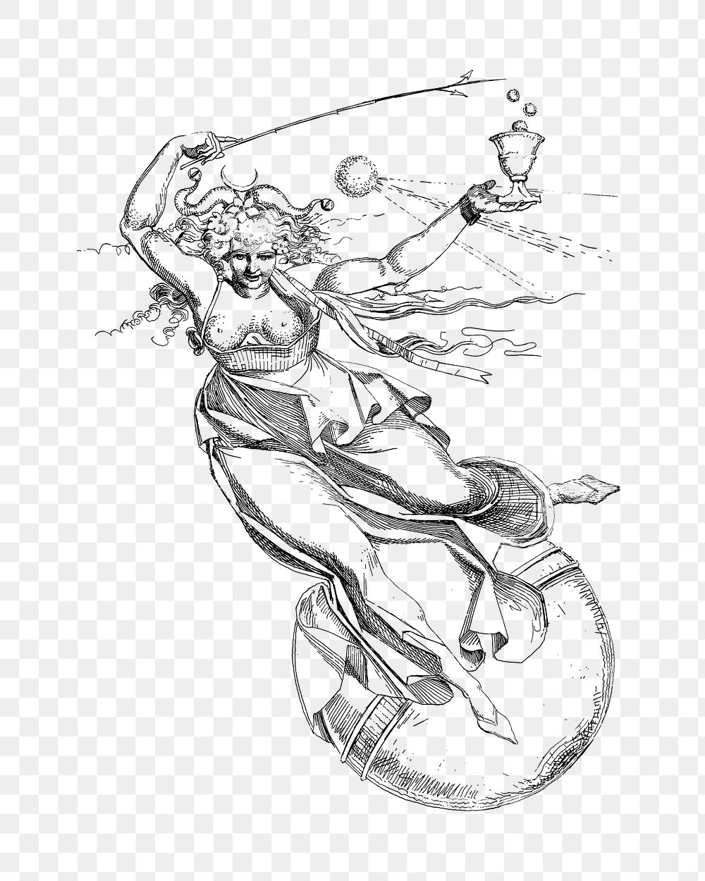 PNG The Mighty Mother Sails Through the Air  transparent background. Remixed by rawpixel.