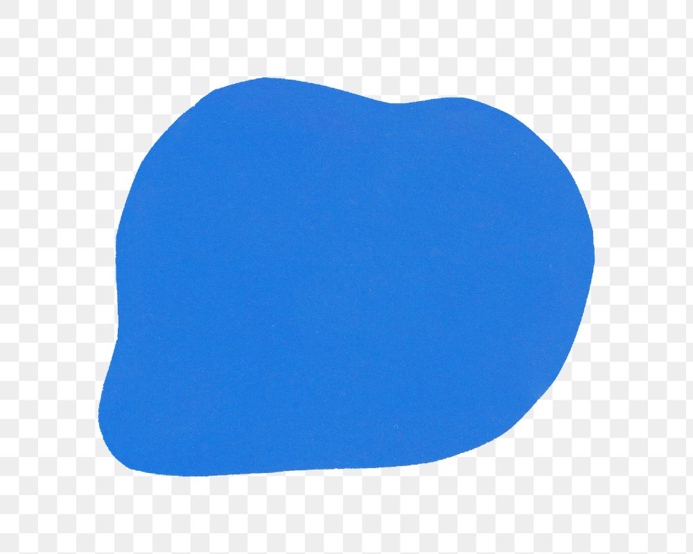 Blue blob shape png, transparent background. Remixed by rawpixel. 