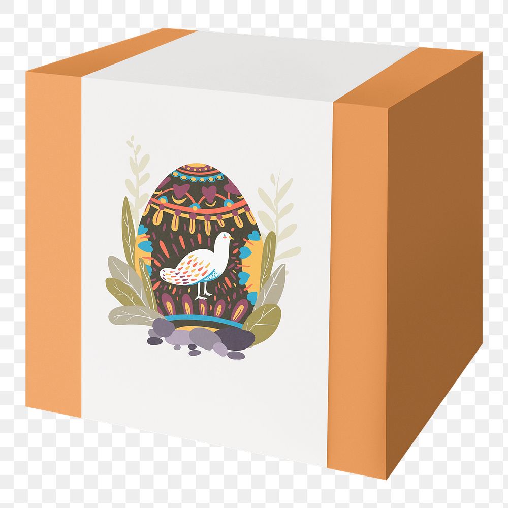 Brown box png product packaging, transparent background
