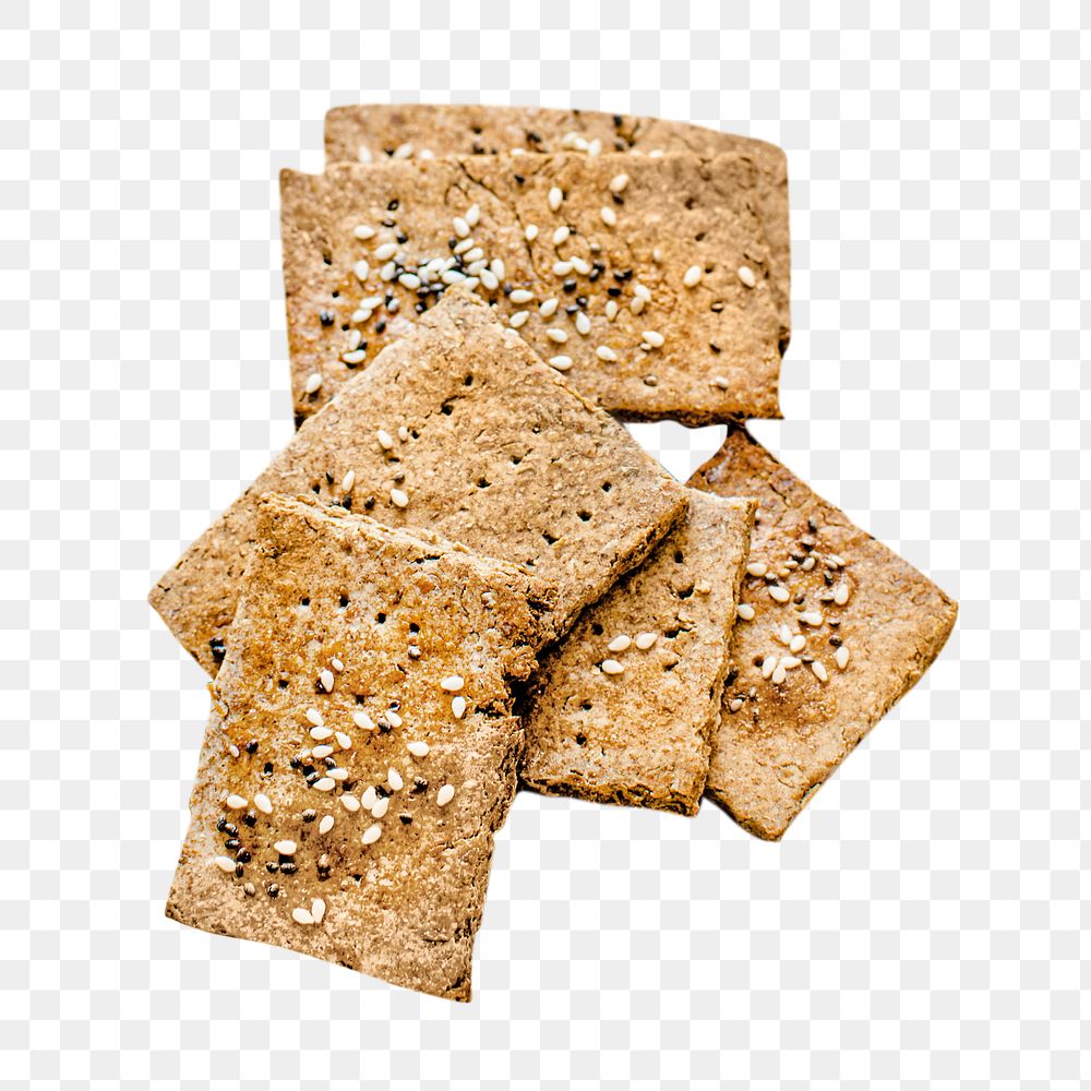 Crispy crackers png, food element, transparent background